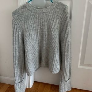 H + M Divided Knit Grey Sweater
